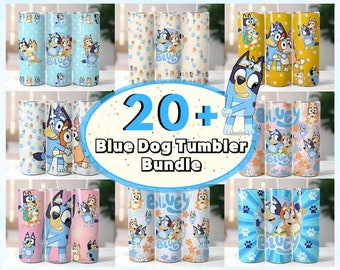 20+ Bluey Tumbler Wrap Bundle, Bluey Sublimation Designs, Straight Tumbler Wrap Bundle, Bluey Tumbler Wrap, Commercial Use