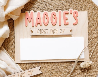 Personalized First Day Of School Sign: Reusable Photo Prop