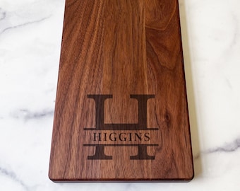 Personalized Engraved Cutting Board with Initial Monogram Design Last Name for Wedding Engagement Gift, Personalized Monogram Cheese Board