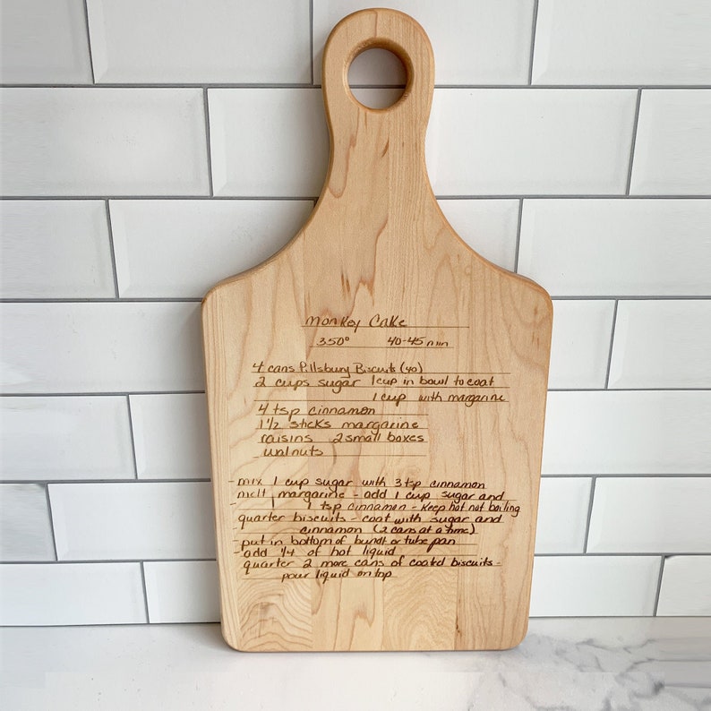 Personalized Recipe Cutting Board Engraved Cutting Board Etsy