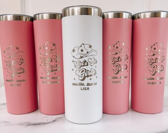 Personalized Bachelorette Party Tumblers: Last Rodeo Bridesmaid Gifts