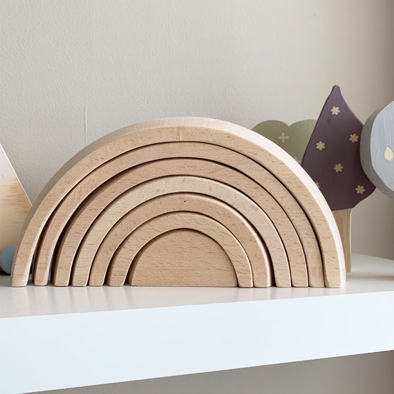Wood Rainbow Stacker Wooden Rainbow 