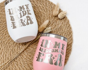 Personalized Bachelorette Party Tumblers: 'In My Era' Engraved Drink Cups