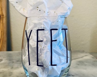 CUSTOM stemless wine glass