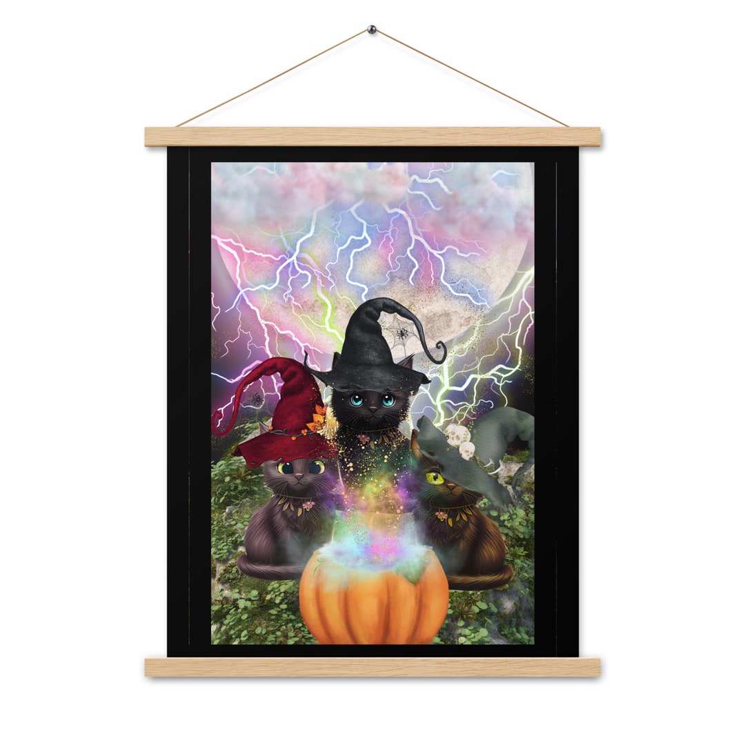 Samhain Kittens Halloween Decor Wall Hanging Etsy