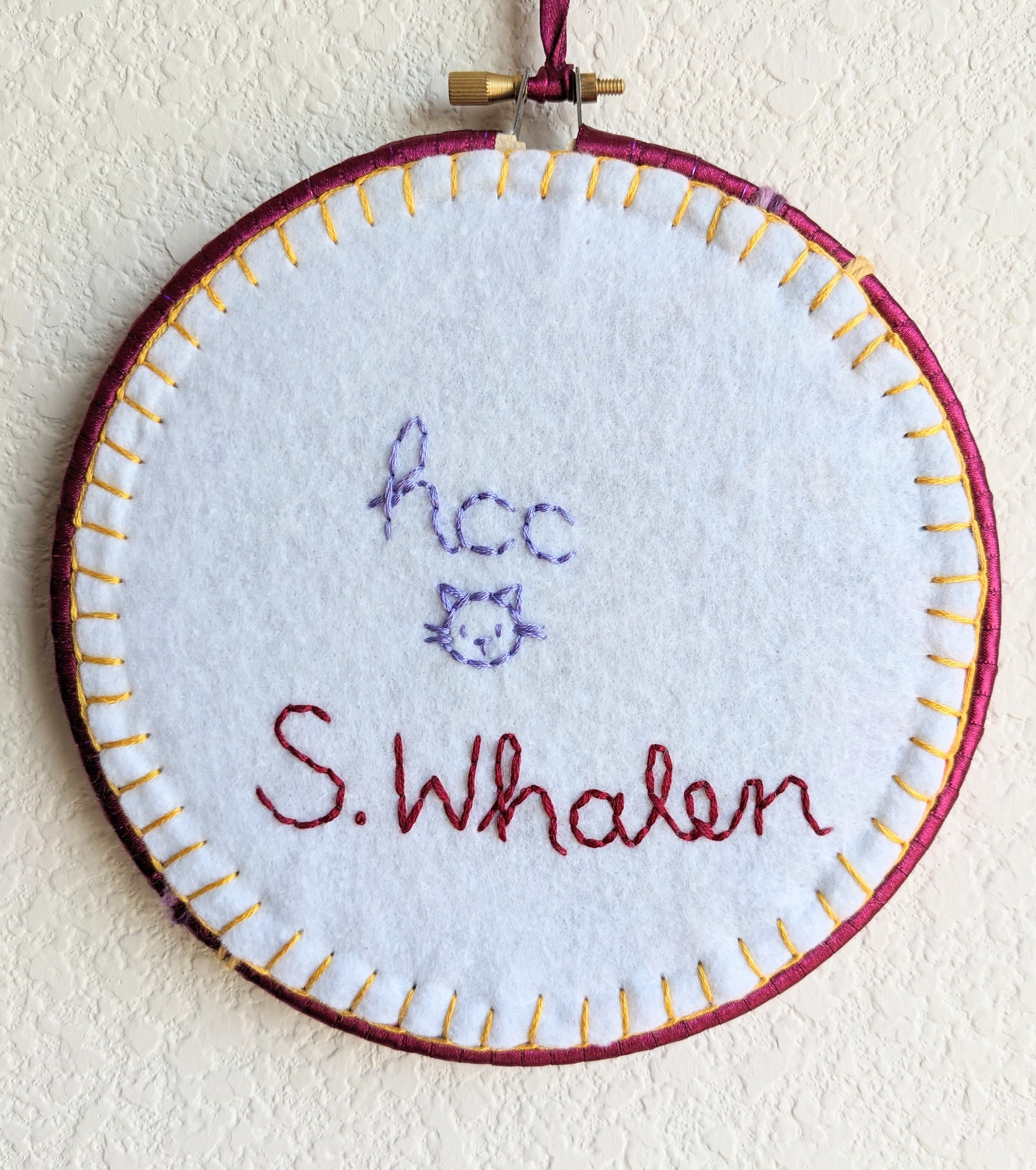 Abstract Mixed Media Finished Embroidery Art Piece