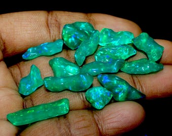 10 Carat Green Opal Rough,Loose Polished Opal Rough, Ethiopian Opal Gemstone,25-10MM Size Opal Gemstone,Raw Polished Fire Opal, Crystal Opal