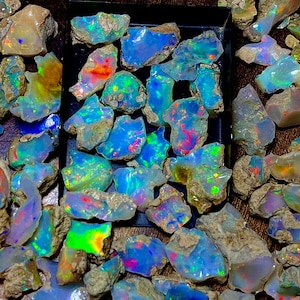 20 PCS Dry Opal Rough,Ethiopian White Opal Rough,Jewelry Making,Welo Fire Opal Rough,AAA Top Grade Natural Opal Stone,Raw Opal, 15-25 MM