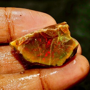 Opal, Opal Rough Gemstone, Natural Crystal Opal Rough,Welo Fire Opal,Flashy Fire, Specimens Ethiopian Opal Raw, Oil Opal Rough, 45.15 CTS