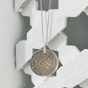 Handmade Full moon pendant necklace