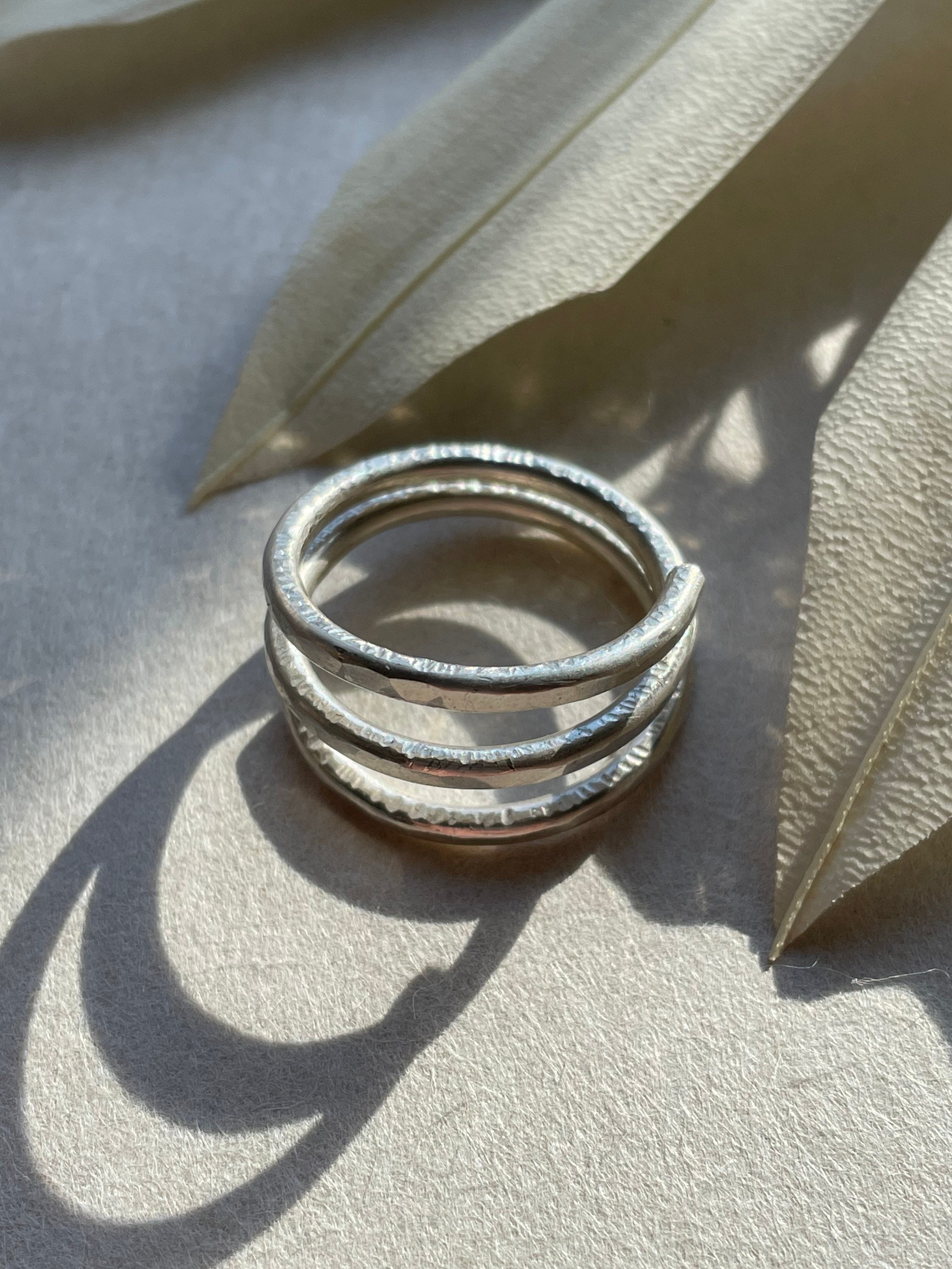 Anello A Fascia Con Cuore In Argento Sterling 925 Fatto A Mano - Italia - Foto 3