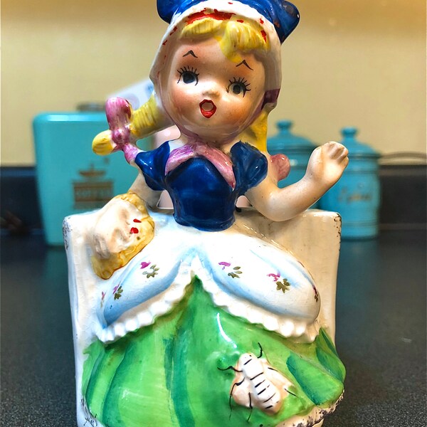 Vintage Lefton Little Girl Planter