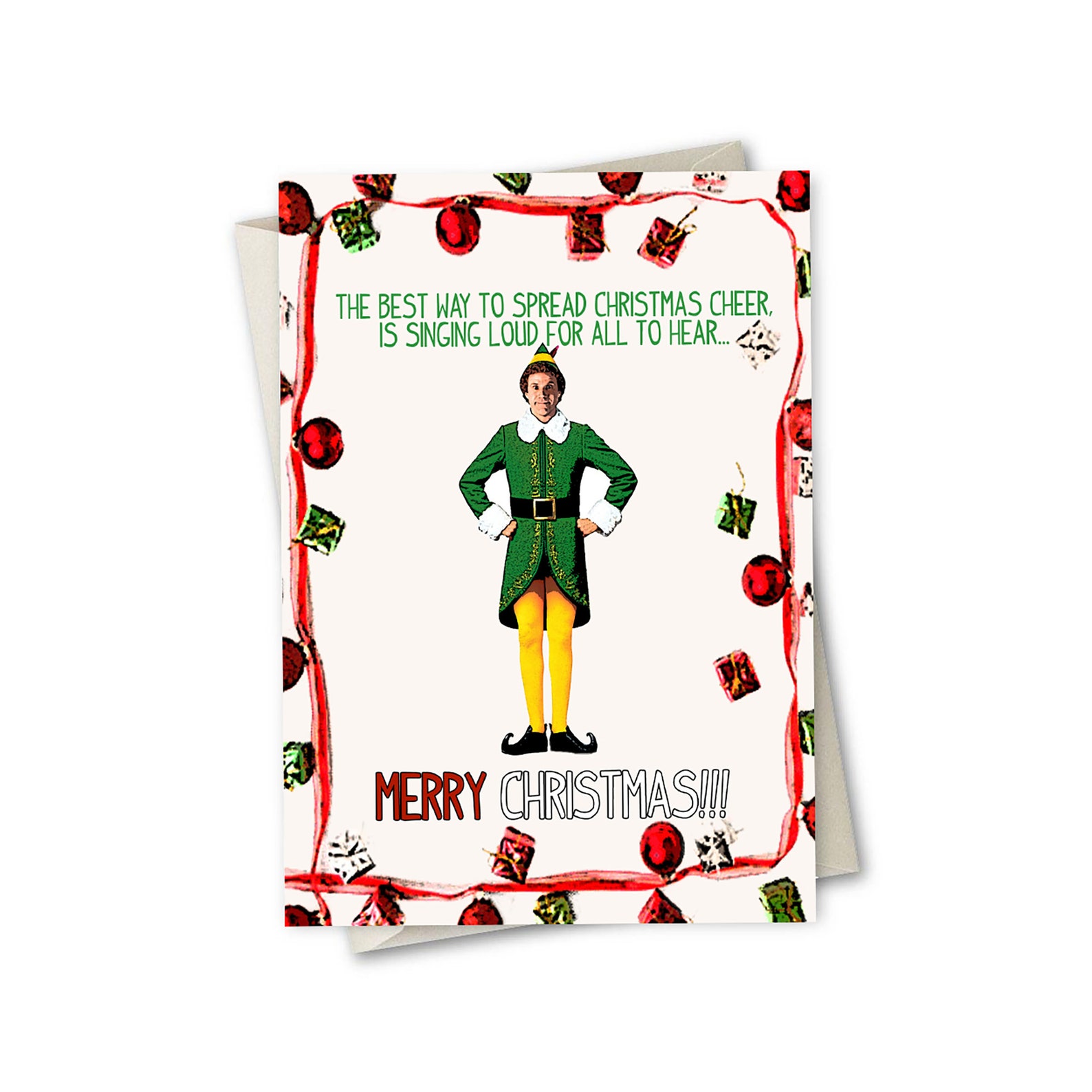 Buddy The Elf Christmas Greeting Card Christmas Cards Cute Etsy