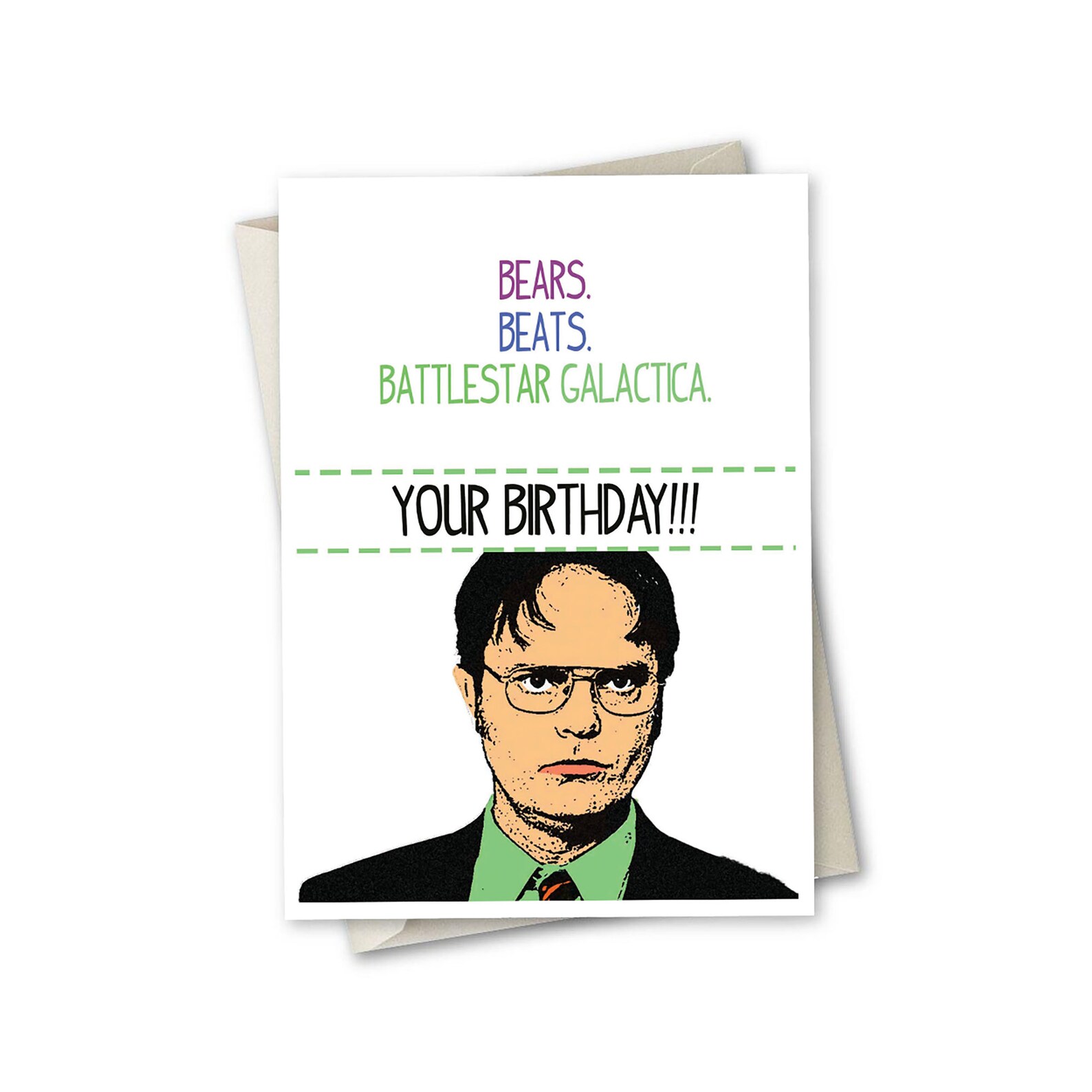 Dwight Schrute Birthday Greeting Card Happy Birthday Cards | Etsy