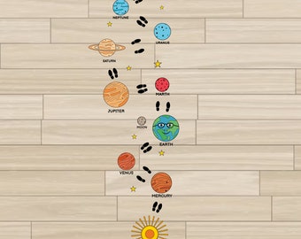Solar system Sensory Path svg bundle,  Space sensory path, Sensory Pathway space, Sensory Walk svg, Movement Breaks, Brain Break Station