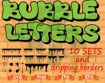 Bubble Graffiti Alphabet, Graffiti svg, Colorful Graffiti Alphabet, Graffiti letters svg, Street font, Dripping font, Graffiti svg