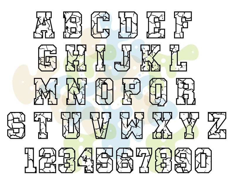 Stunned Lettering Svg Distressed Font Svg Grunge Font Svg Distressed Letters Svg Distressed ...