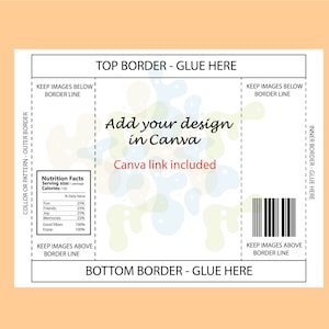 Chip Bag Template Canva Editable, chip Bag Template, editable chip bag template, customizable chip bag wrapper for birthday decor,diy design