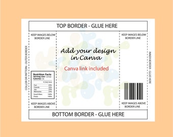 Chip Bag Template Canva Editable, chip Bag Template, editable chip bag template, customizable chip bag wrapper for birthday decor,diy design