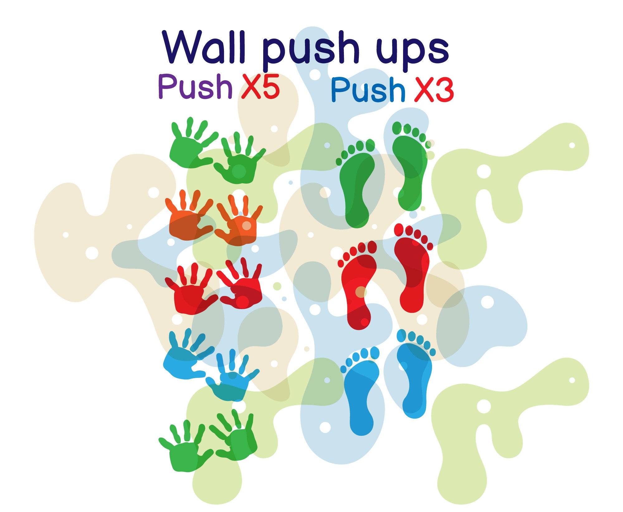 Sensory Path – Hands & Feet Command Stickers – Blastoff – Active