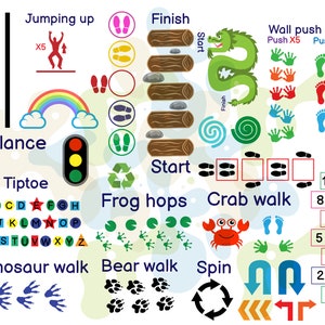 Sensory Path svg bundle, Set of 23 designs, Sensory Pathway, Sensory Walk svg, Movement Breaks, Brain Break Station, Cricut Cut File