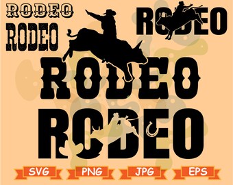 Rodeo silhouette , Rodeo clipart, Rodeo svg, Southern svg, Western Svg, Bull svg, Rodeo Bull svg, Bull Rider svg, Files SVG, EPS, PNG