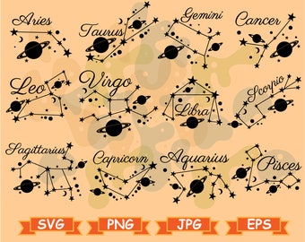 Sternzeichen Konstellation svg, Sternzeichen Konstellation png, Sternzeichen svg, Horoskop svg, Sternkonstellation svg, Astrologie svg, Zodiac Sternzeichen