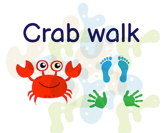 Sensory Path svg, Crab walk pathway, Sensory Pathway, Sensory Walk svg, Movement Breaks, Brain Break Station, Cricut Cut File