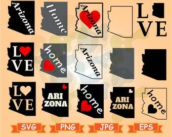 Arizona State Svg Arizona Svg Arizona silhouette Svg Arizona vector Arizona clipart svg AZ svg AZ cricut Arizona cut files Arizona outline