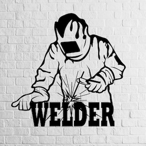Welder Svg, Welder silhouette, Welder png, Welder Dxf Sign Plasma Laser Waterjet for CNC Panel DXF File of PLASMA Laser