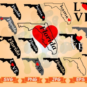 Estado de Florida svg Florida svg Florida silhouette svg Florida vector Florida clipart FL svg Florida vector Florida outline svg Florida bundle bundle