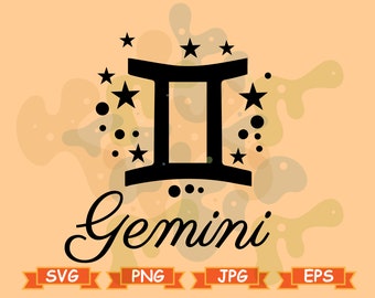 Gemini Zodiac Svg  Gemini Sign Svg  Zodiac sign Svg Gemini Horoscope Svg Astrology Svg Astrology signs Svg bundle Taurus svg png jpg