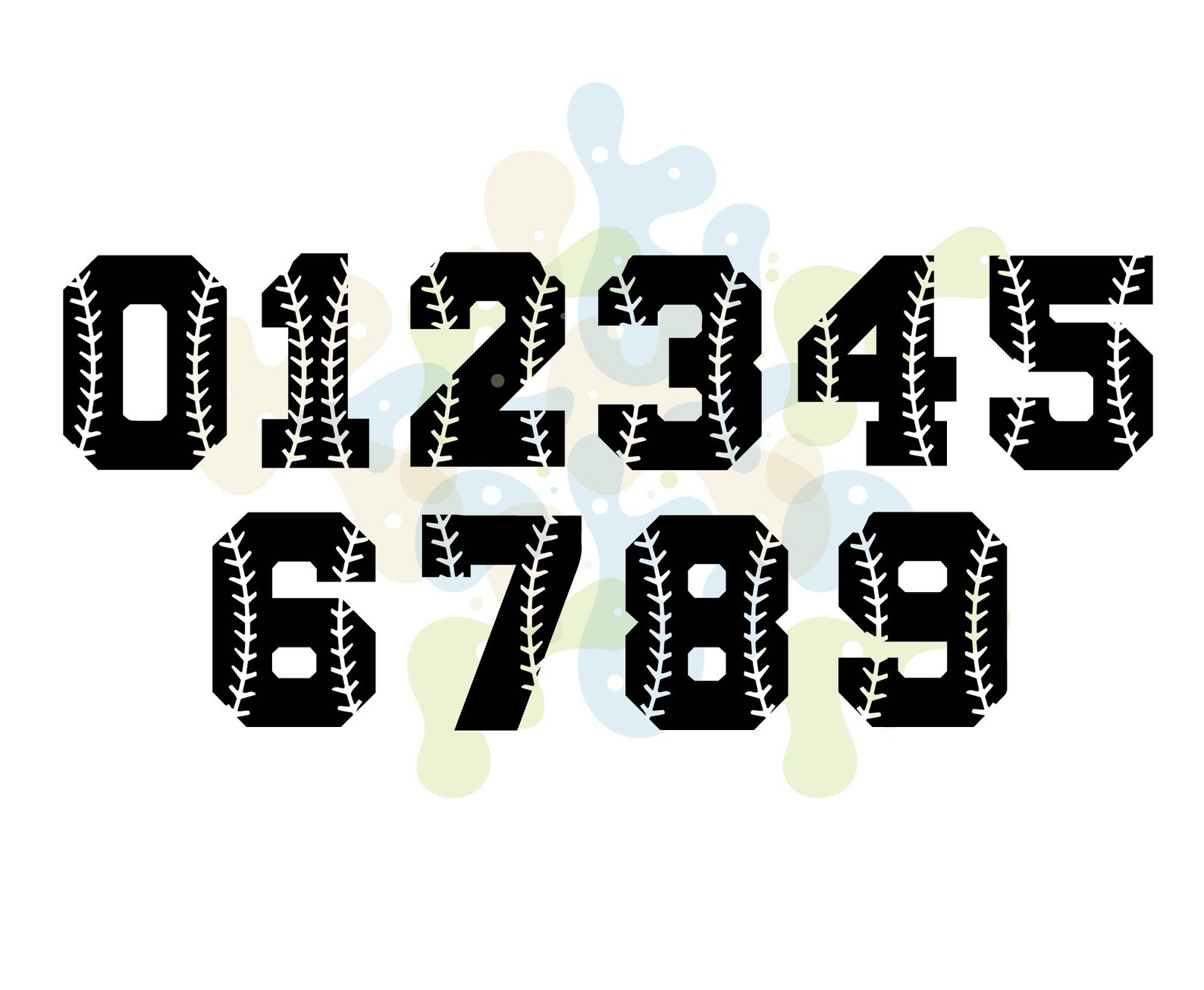 Baseball Numbers SVG Baseball Stiches SVG Softball Font Svg Etsy