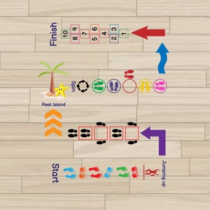 Sensory Path svg bundle, Hands & Feet, Hopscotch, Sensory Pathway, Sensory Walk svg, Movement Breaks, Brain Break Station, Cricut Cut File