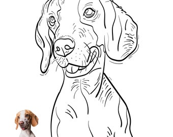 Custom Pet Portrait, Pet Portrait Drawing, Sketches From Photo, Custom Line Art, Dog Portrait, Cat Portrait, Personalized Gifts