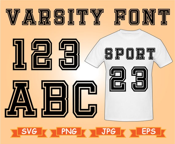 Sports Jersey Numbers College Font SVG Graphic by VeczSvgHouse · Creative  Fabrica