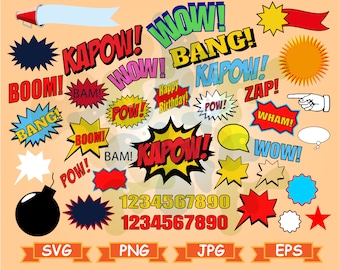 Happy Birthday svg, Happy Birthday Cake Topper svg, Geburtstagsdekoration svg, Comics svg, Comics Clipart Svg, Geburtstagsdeko Superheld
