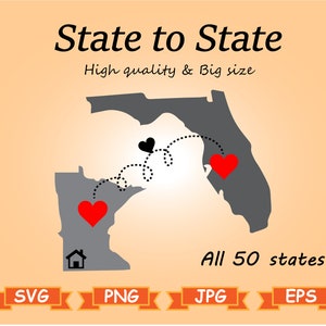 Von Zustand zu Zustand svg, Zustand zu Zustand png, Silhouette von Zustand zu Zustand, gepunktete Linie, USA svg, Amerika Karte svg