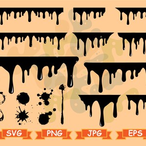 Dripping borders svg, dripping svg, Dripping borders png, Drip Svg, Dripping paint Svg, honey drip svg, Blot svg Blot png Cricut Silhouette