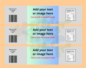 Personalisierte Wasserflaschen Etiketten, Geburtstag Gastgeschenk, druckbare Vorlage, sofortiger Download, benutzerdefinierte Verpackung, Partydekoration, Canva Link