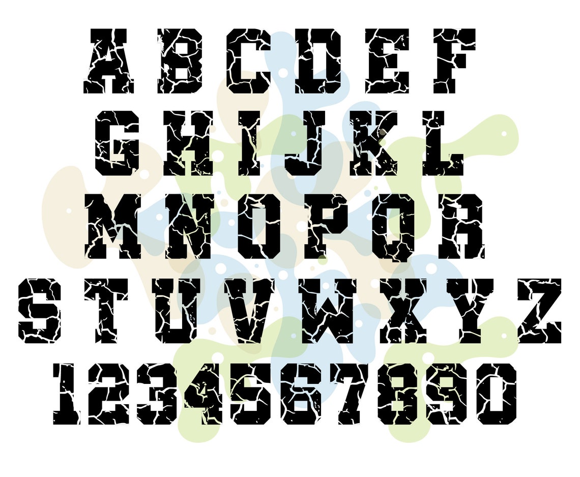 Distressed Font Svg Grunge Font Svg Distressed Letters Svg Distressed ...