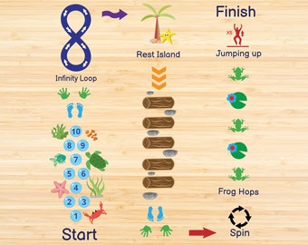 Sensory Path svg bundle, Underwater sensory path, Sensory Pathway, Sensory Walk svg, Movement Breaks, Brain Break Station, Cricut Cut File