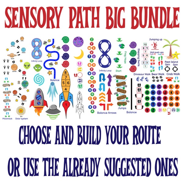 Sensory Path svg, Space sensory path svg, Sensory Pathway space, Sensory Pathway, Sensory Walk svg, Movement Breaks, Brain Break Station,