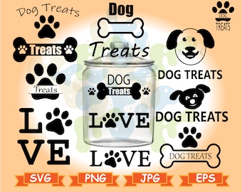 Dog Treat Jar SVG bundle, Dog Svg Cut Files, Dog Svg, Dog Lovers SVG, dog Treat Svg, dog Treat Jar Designs svg, Dog SVG bundle, Dog quote