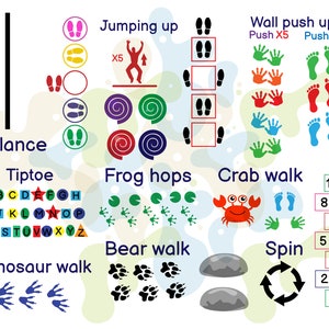 Sensory Path svg bundle, Set of 12 designs, Sensory Pathway, Sensory Walk svg, Movement Breaks, Brain Break Station, Cricut Cut File