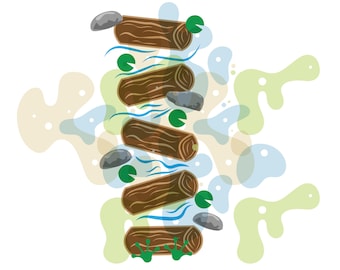 Frog hops, Frogs jumps designs, Sensory Pathway, Sensory Walk svg, Movement Breaks, Brain Break Station, Cricut Cut File