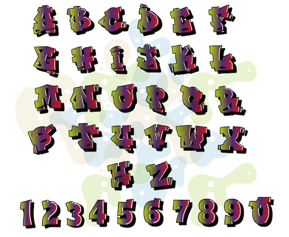 Graffiti Svg, Colorful Graffiti Alphabet, Graffiti Letters