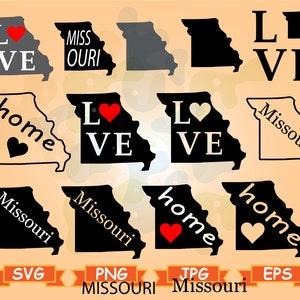 Missouri Svg, Missouri Zustand Svg, Missouri Bundle Svg, Missouri Vektor, Missouri Umriss, Missouri Silhouette, Missouri Cricut, Eps Svg Png