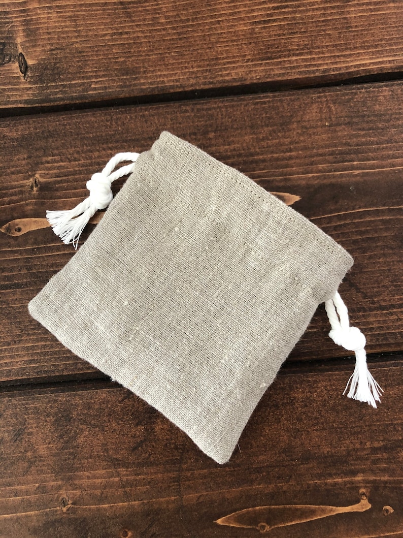 Small Linen Drawstring Bag / Linen Jewelry Bag / Jewelry Bag / Etsy