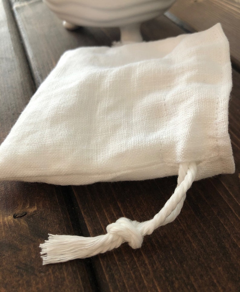 Small Linen Drawstring Bag / Linen Jewelry Bag / Jewelry Bag / Jewelry Pouch / Linen Drawstring